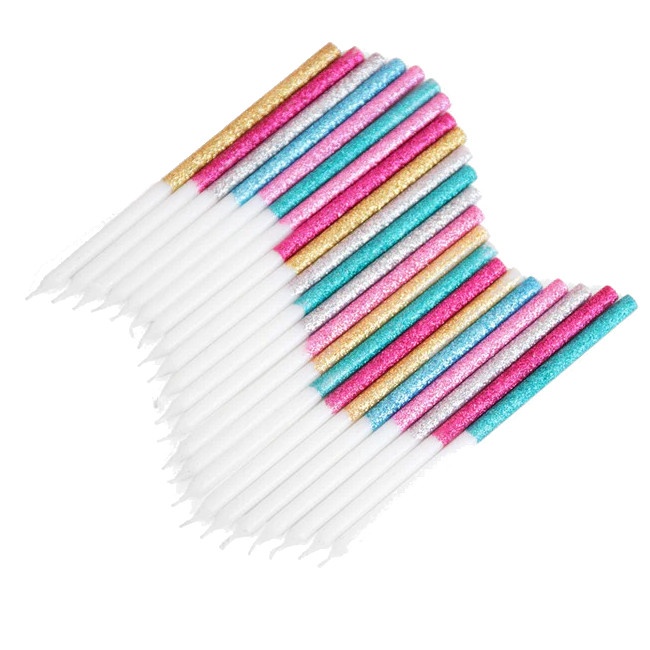 Candeline lunghe colori vivaci da 14,5 cm - 12 unità per 2,50 €