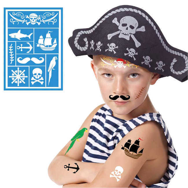 Modello di trucco da pirata per bambini per 1,50 €