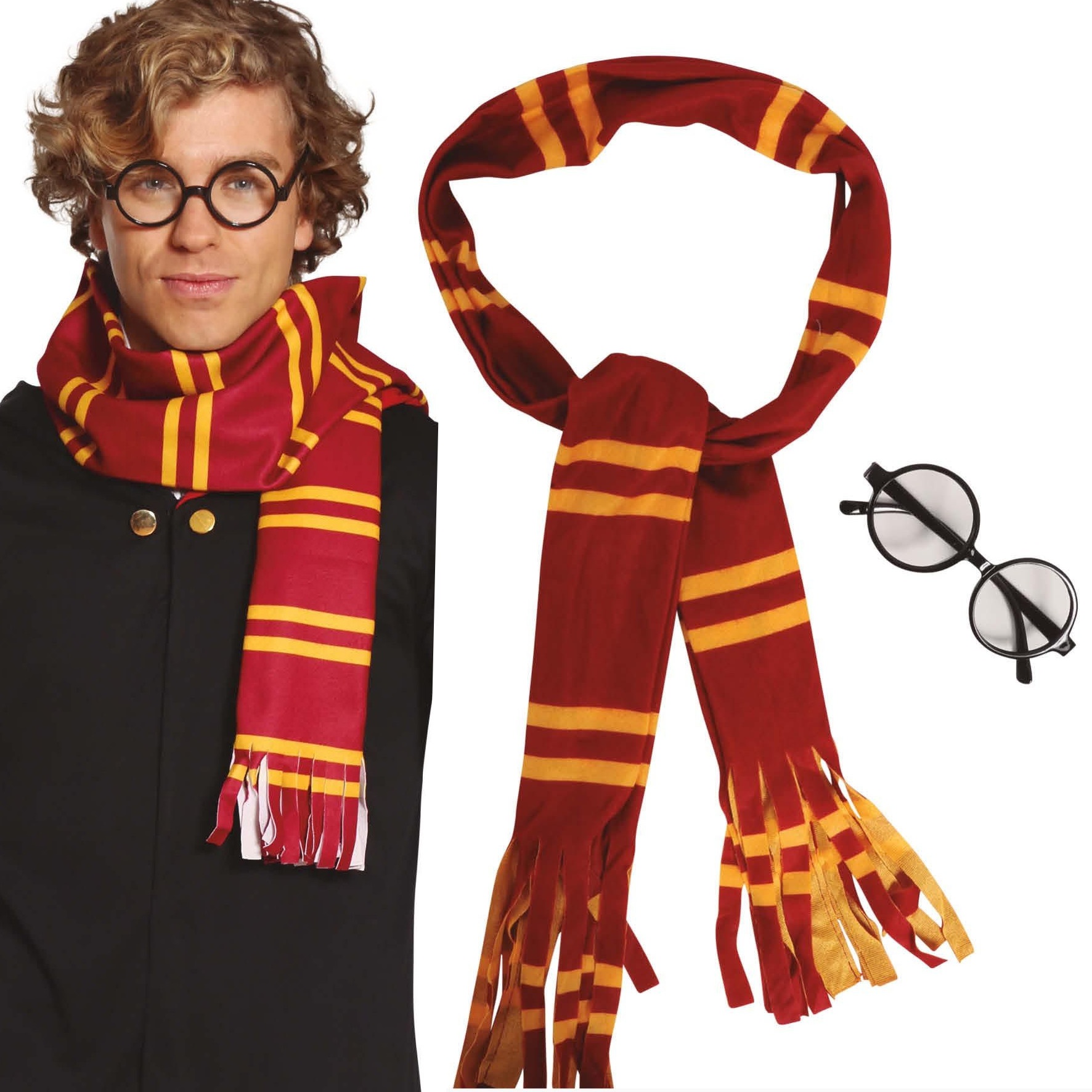 Set di mago infantile Harry con sciarpa e occhiali