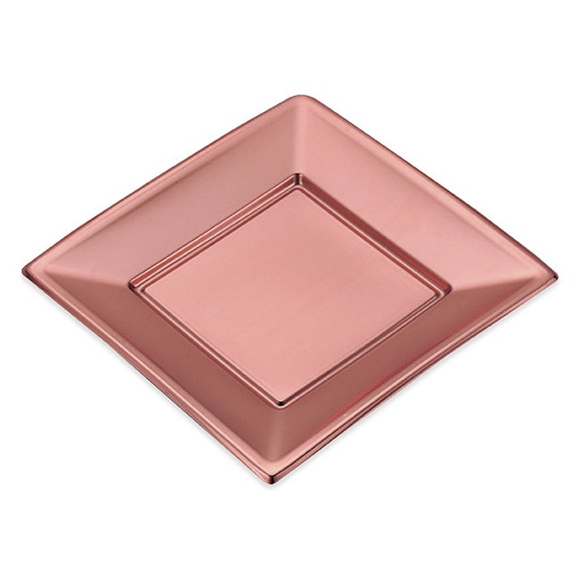Piatti in plastica metallizzata di 23 cm - 4 unità