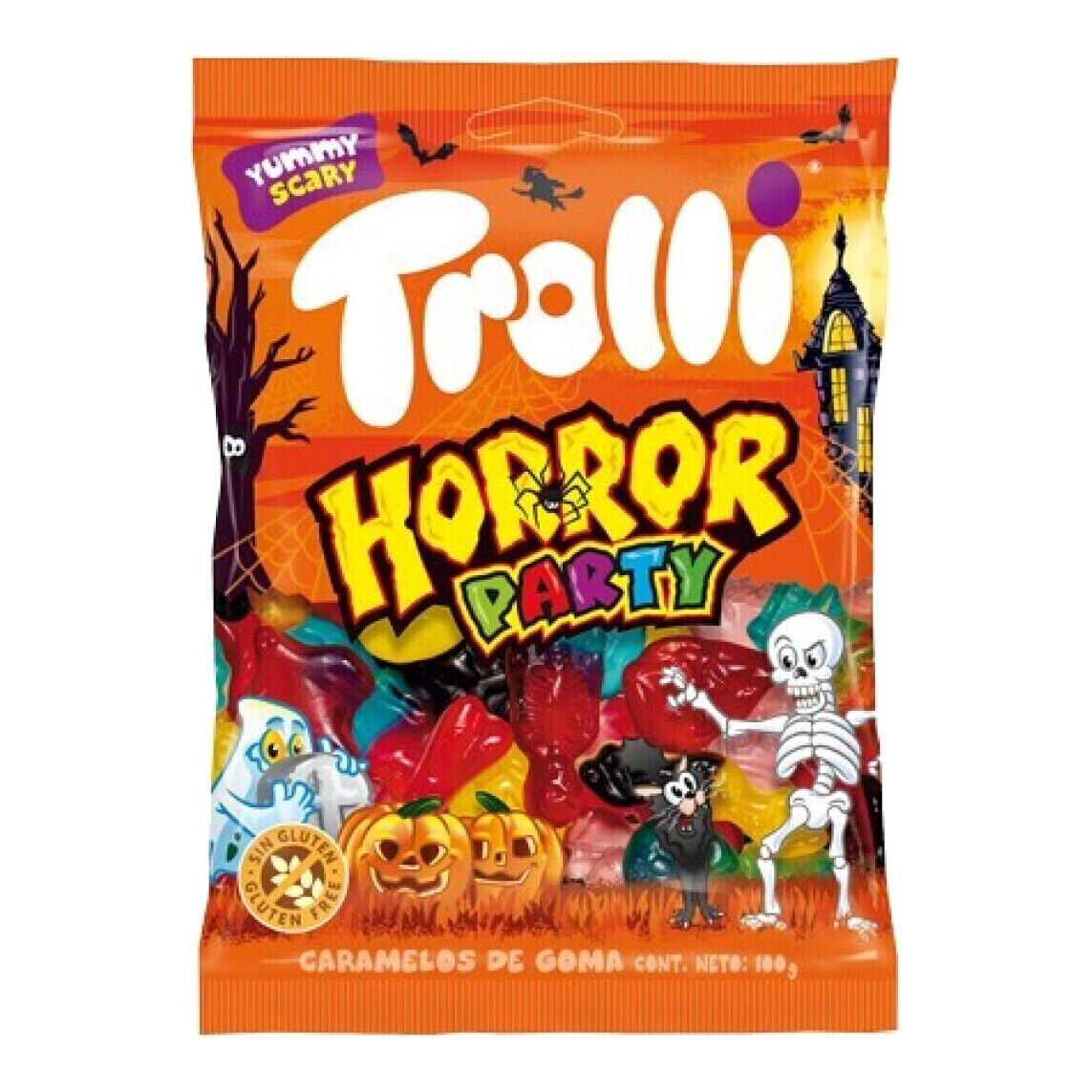 Busta assortita di caramelle gommose di Halloween - Trolli Horror Party - 100 gr