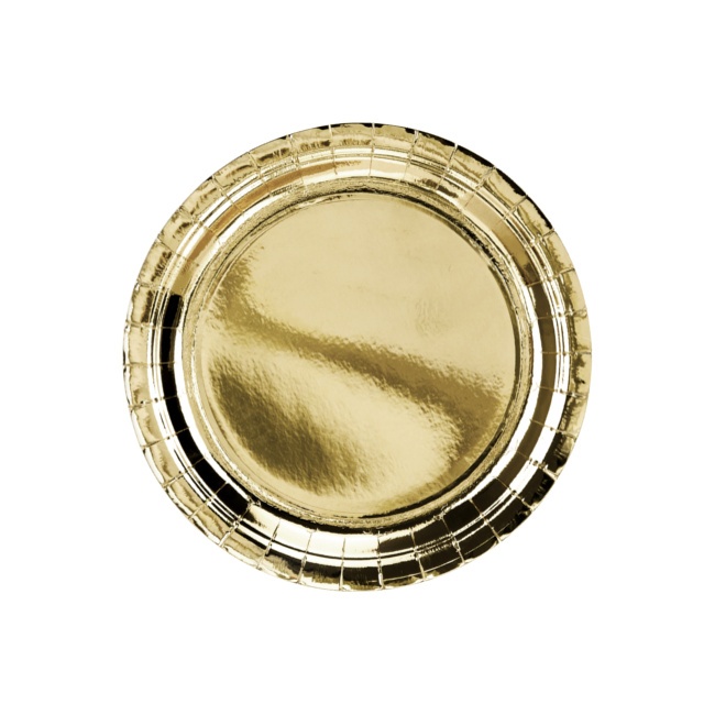Piatti di cartone metallizzati da 23 cm - 6 unità