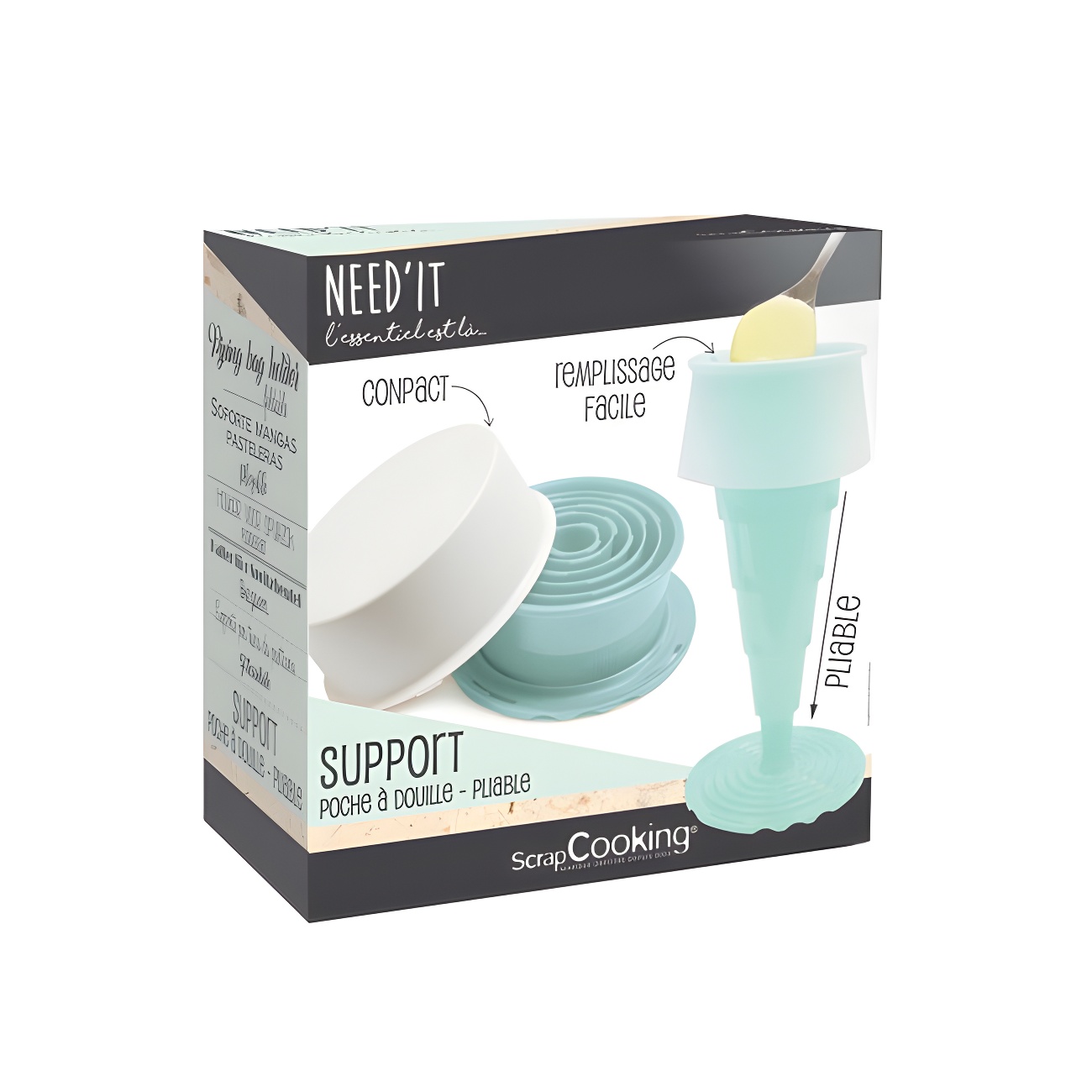 Kit Decorazione Torte Runspich – Supporto Per Sac à Poche Con 100 Sacchetti, 6 Bocchette E Accessori