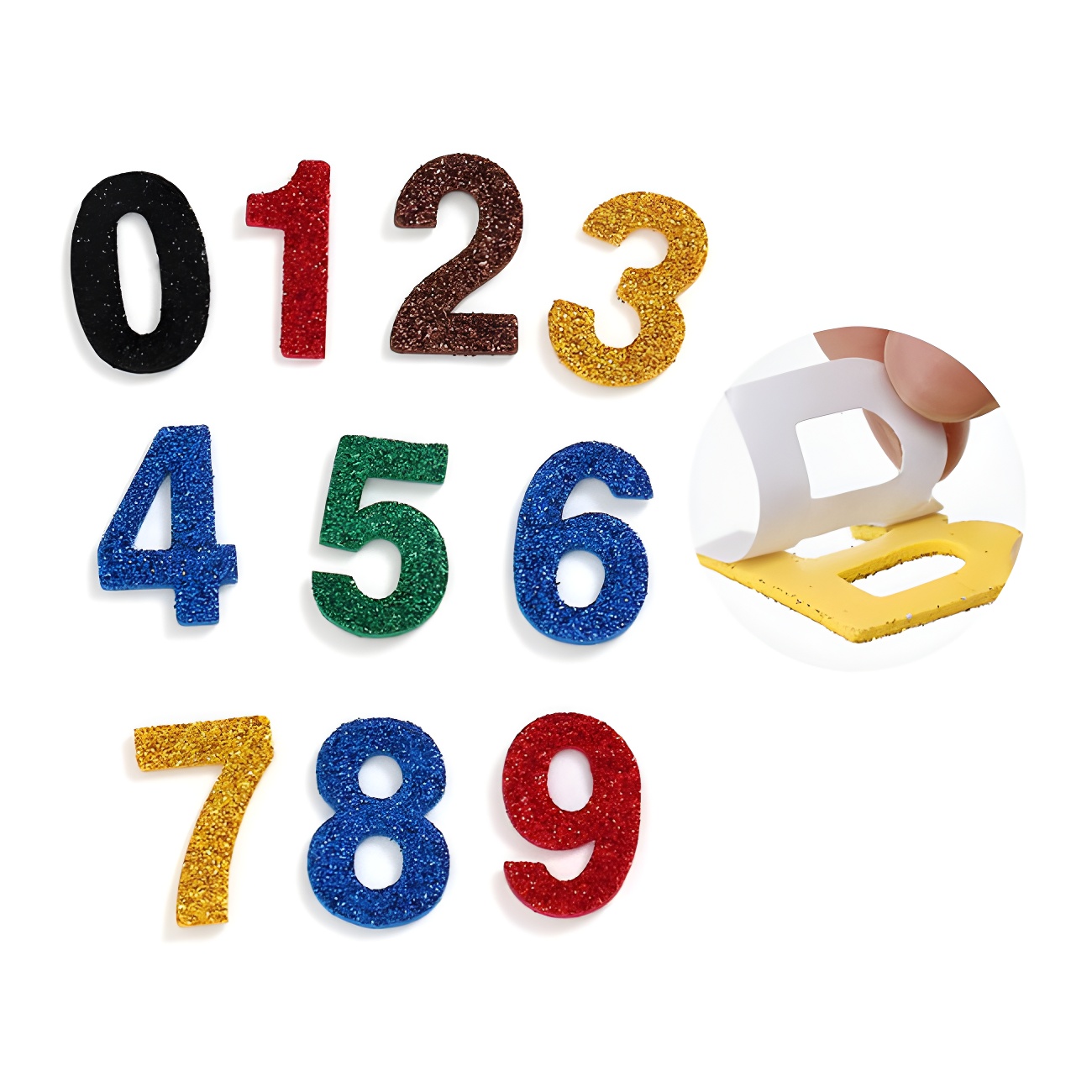 Foglio Adesivo Numeri E Lettere Alfabeto R1 - Gomma Autoadesiva Per Esterno/Interno - 280x15x10 Mm