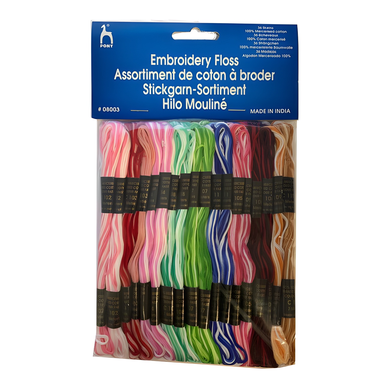 Homewit - Kit 152 Gomitoli Di Filo Per Ricamo - 6 Capi, 8m Ciascuno - Poliestere Morbido, 100 Colori + Bianco E Nero