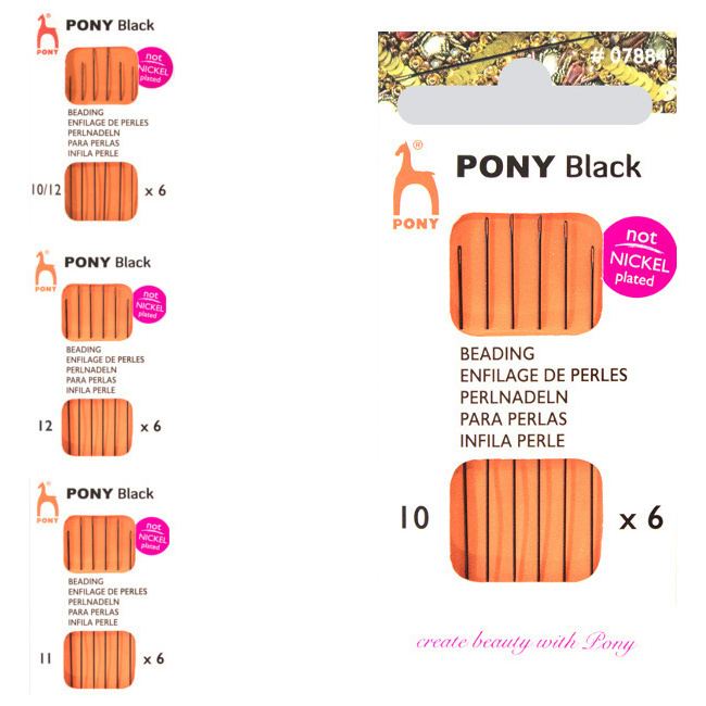 Aghi per passare perline di diverso spessore - Pony - 6 pezzi. per 1,50 €