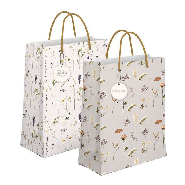 Borsa regalo floreale da 26 x 32 cm - 1 unità per 1,25 €