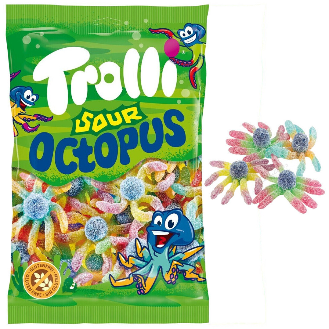 Polipi gommosi con zucchero acidulo - Trolli Sour Octopus - 1 kg