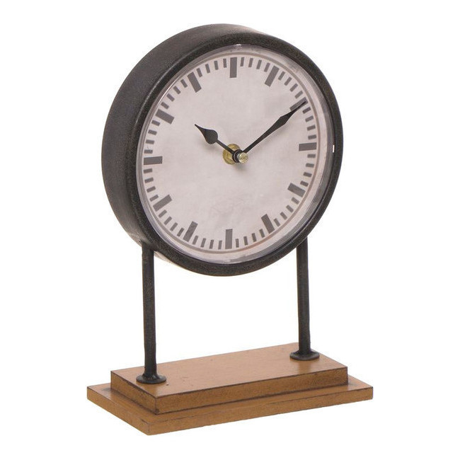 Orologio da tavolo vintage con base in legno - DCasa per 33,00 €