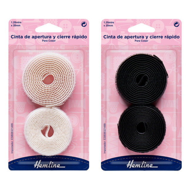 Velcro da 2 cm per cucire - Orlo - 1,25 m per 3,00 €