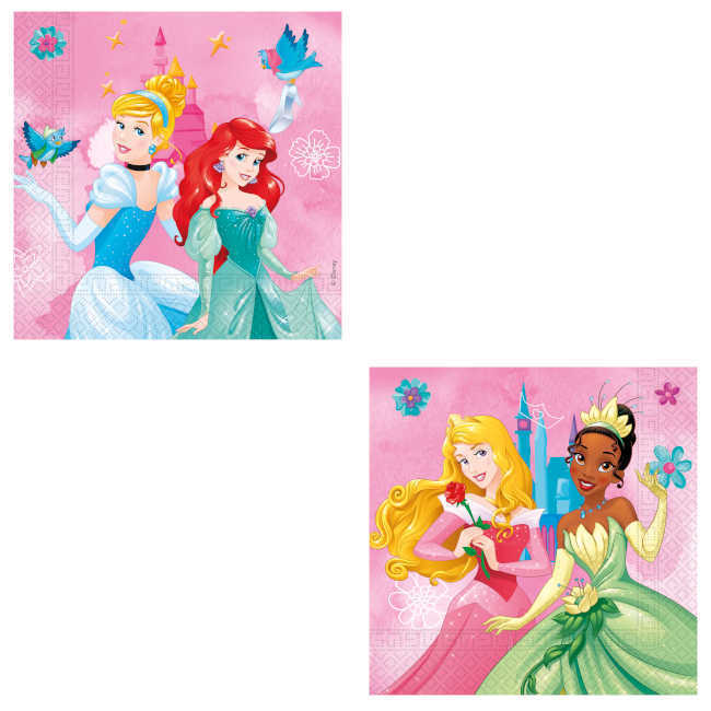 Tovaglioli Disney Princess 16,5 x 16,5 cm - 20 pezzi. per 2,50 €