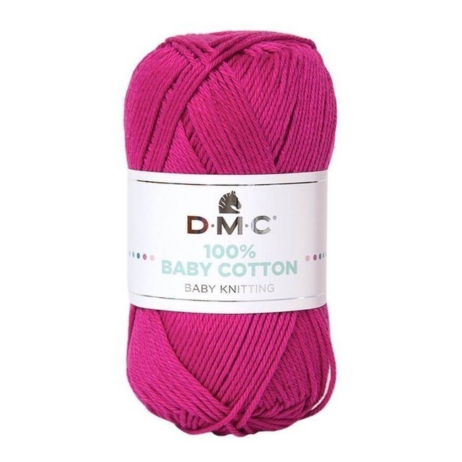 Vista frontal del baby Cotton 100% da 50 g - DMC en stock
