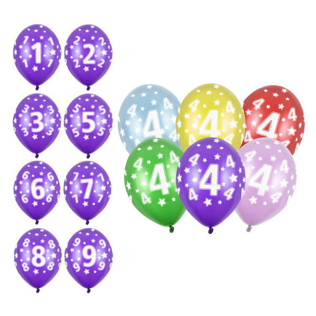 Palloncini in lattice compleanno con numero da 30 cm - PartyDeco - 50 unità  per 16,00 €