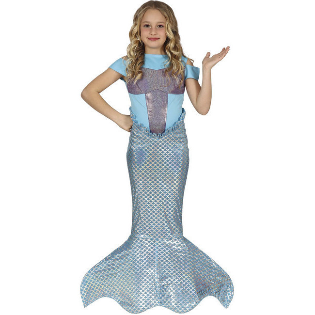 Costume da sirena con coda blu per bambina per 26,75 €