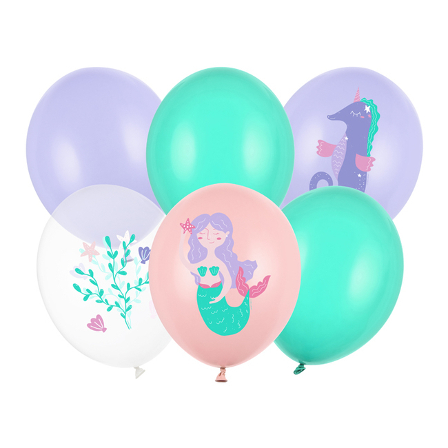 Palloncini in lattice Sirena da 30 cm - PartyDeco - 6 unità per 3,25 €