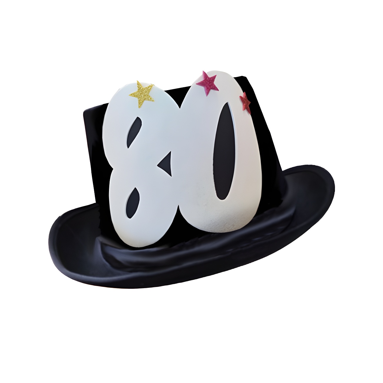 Cappello a cilindro alto nero con numero colorato per 12,50 €