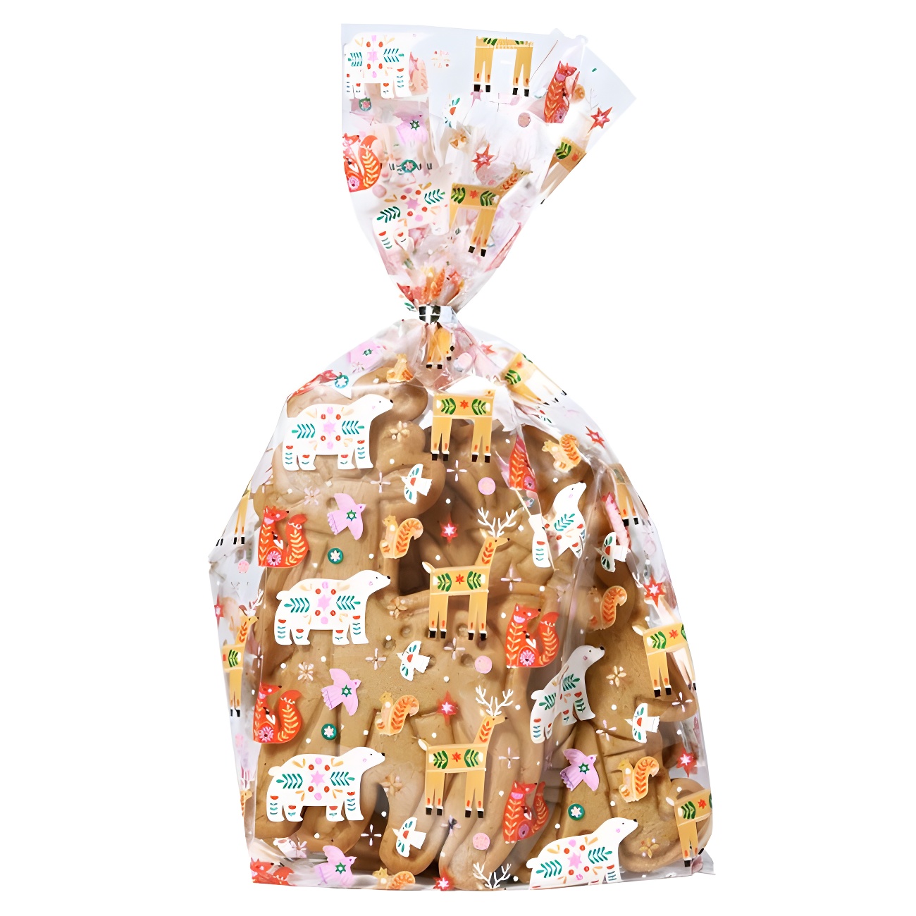100 Sacchetti Regalo Pasquali In Cellophana Trasparente Con Fondo Piatto E Chiusure Twist, 14.5x25cm