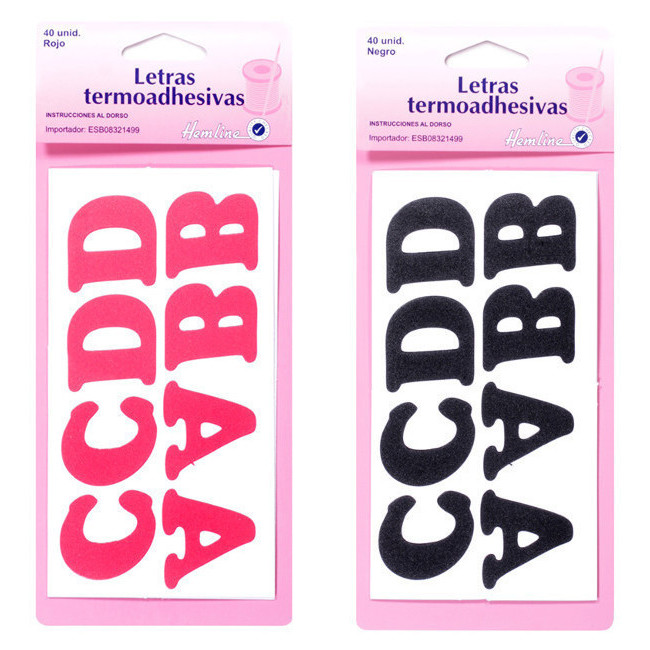 Lettere adesive a caldo - Hemline - 40 pz. per 3,75 €