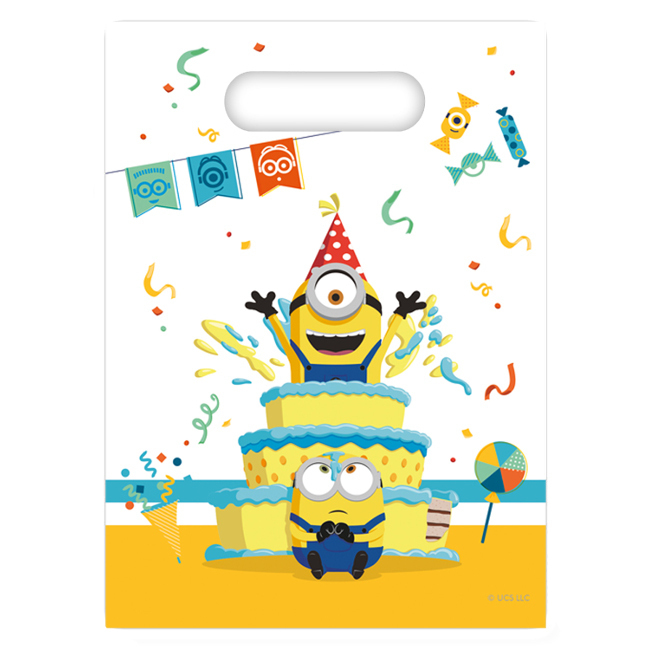 Sacchetti per torte di compleanno Minions - 6 pezzi. per 1,75 €