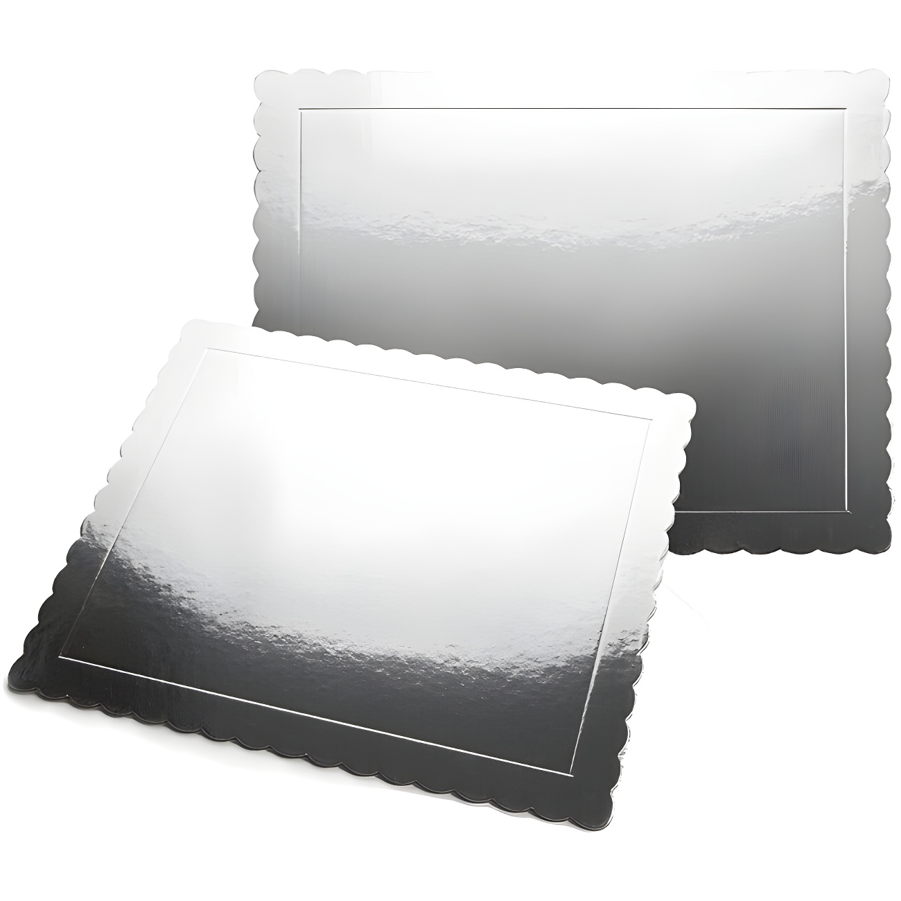 Piatto Per Torta DECORA - Rettangolare 30x40 Cm, Oro/nero, Cartone Plastificato