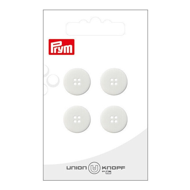 Bottoni bianchi con 4 occhielli 1,5 cm - Prym - 4 pz. per 4,25 €