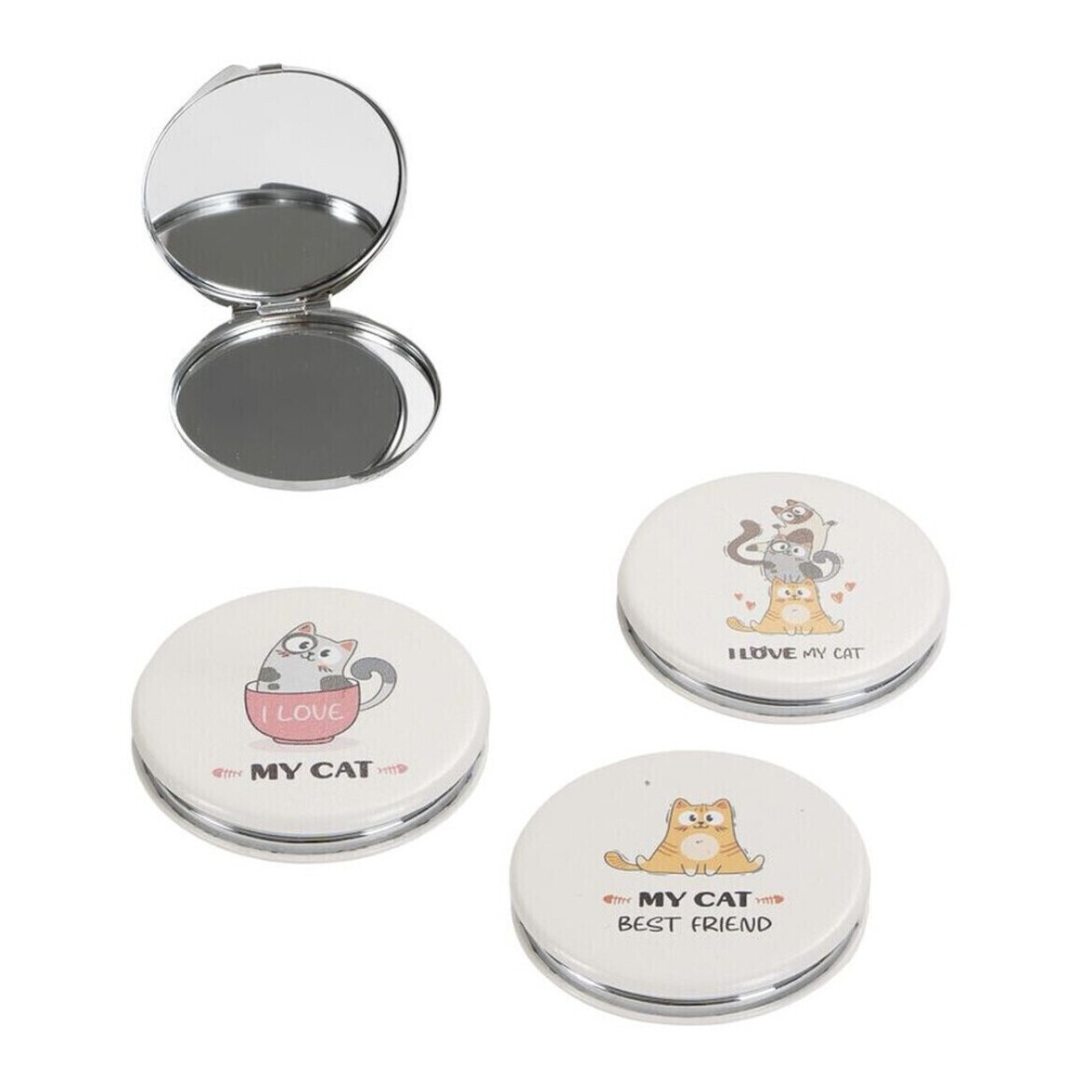Specchietto da taschino assortito gatto - 1 unità
