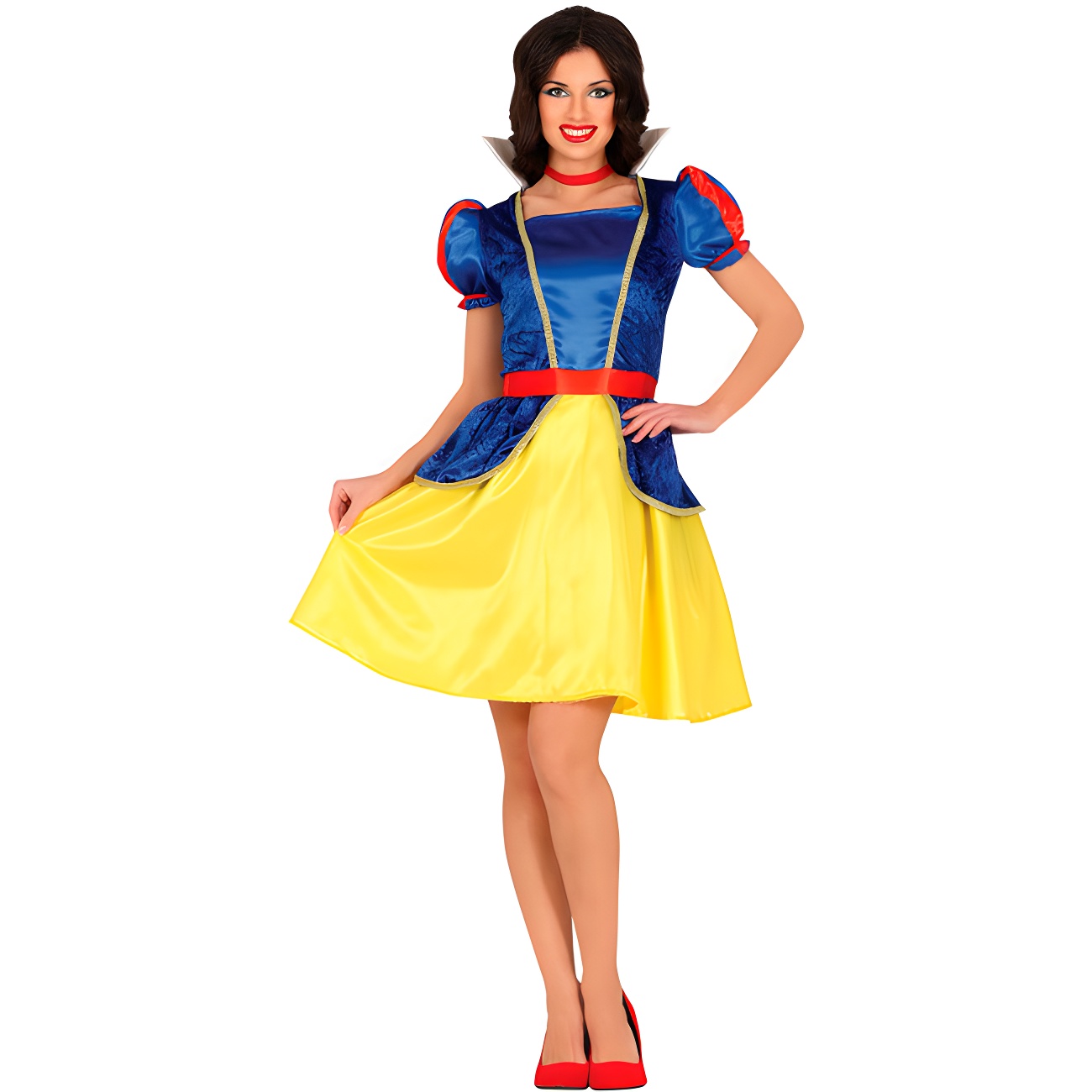Costume Da Principessa Belle Per Bambina – Con Corona, Bacchetta E Accessori – Taglia 120 (4-5 Anni)