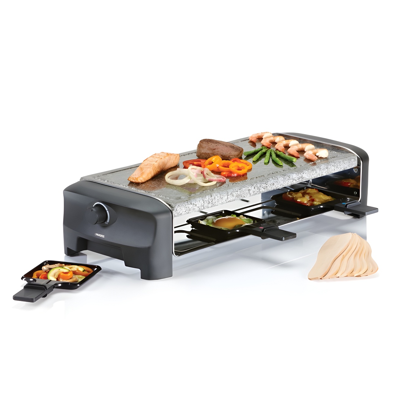 Ibili Piastra Per Raclette In Acciaio Inox 18/10 Con Manico In Plastica – Raschietto Incluso
