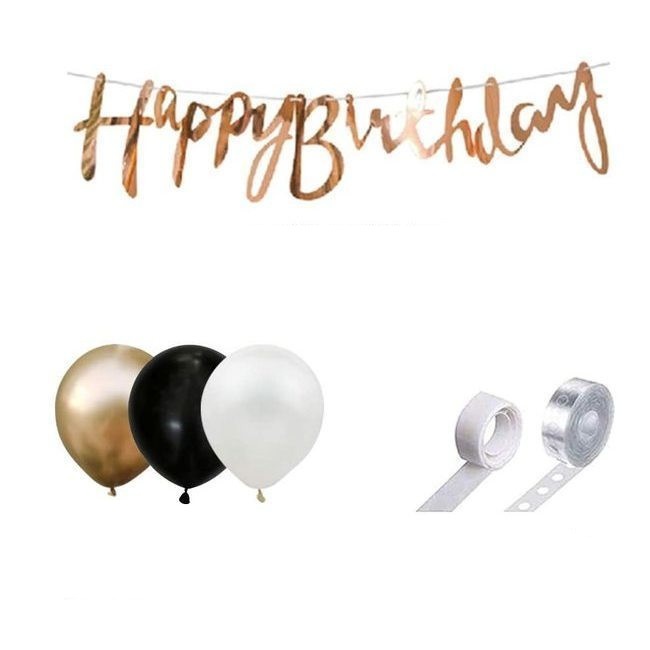 Kit palloncini metallizzati Happy Birthday - Monkey Business - 39 unità per  9,75 €