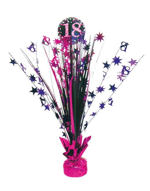 Vista principal del centrotavola decorativo Pink Birthday en stock