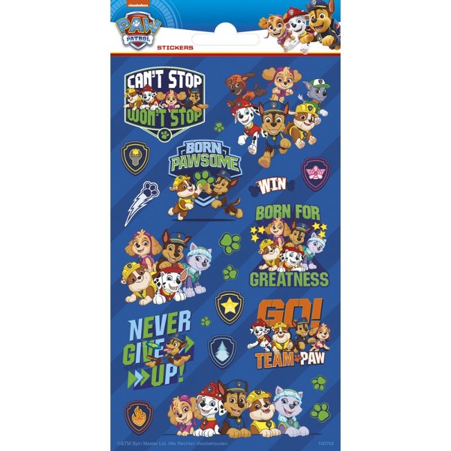 Adesivi Paw Patrol in azione - 1 foglio per 1,25 €