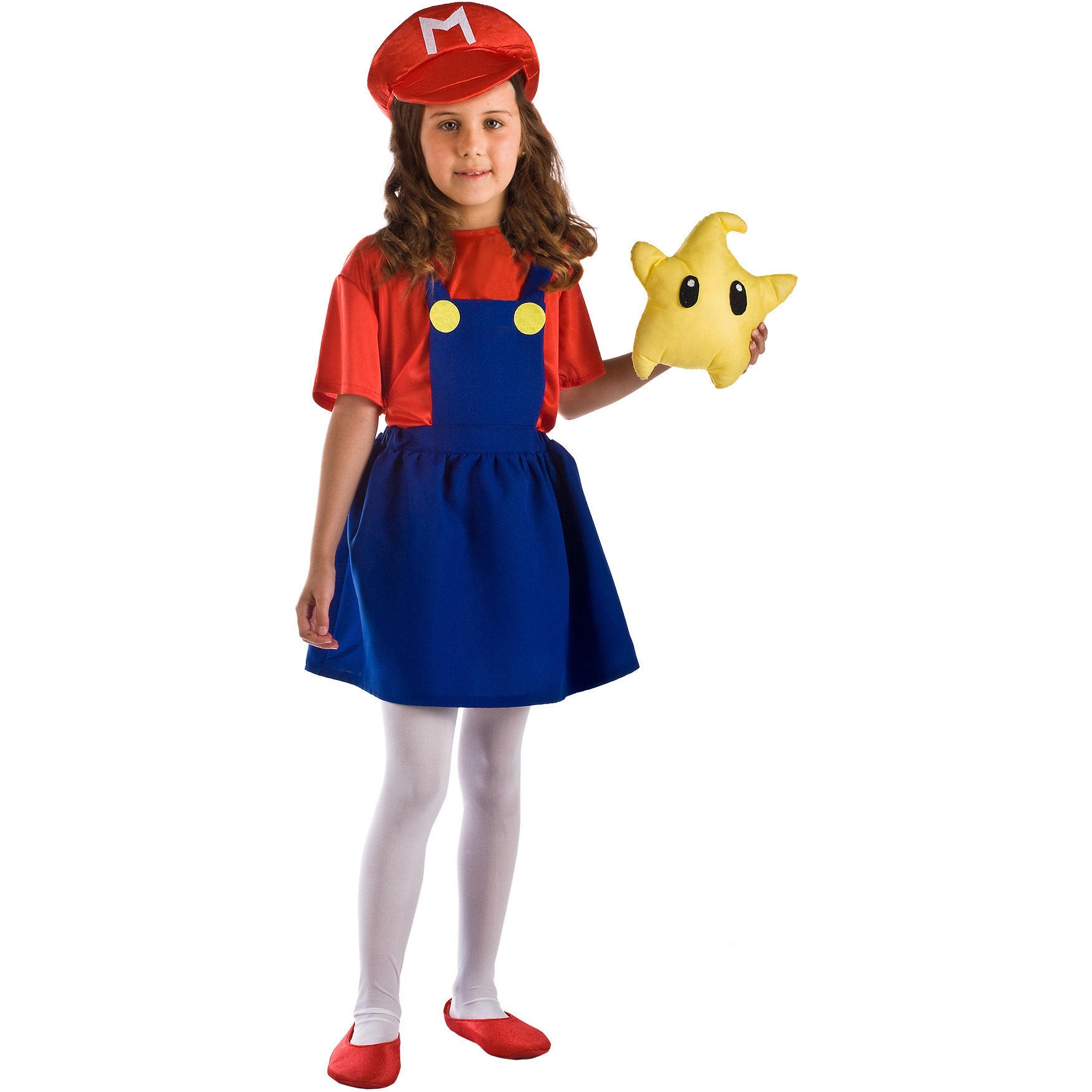 Costume da super idraulico rosso e blu per bambina per 21,25 €