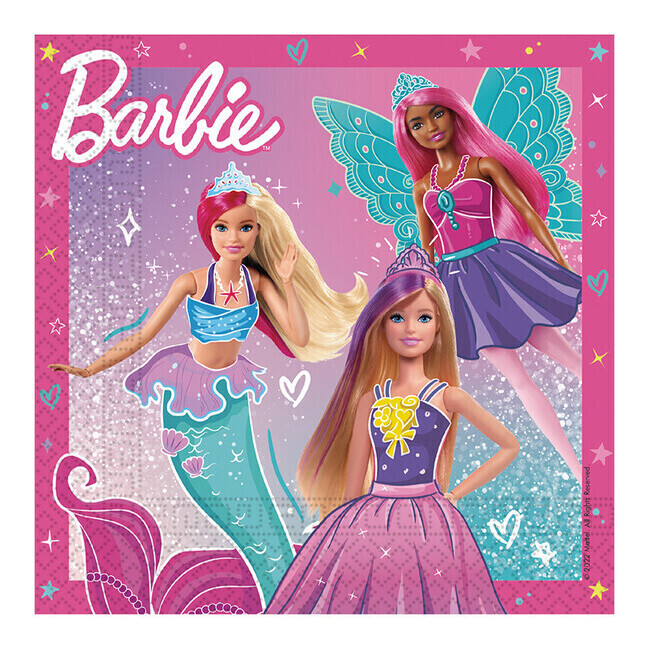 Tovaglioli Barbie Fantasy 16,5 x 16,5 cm - 20 pz. per 2,50 €