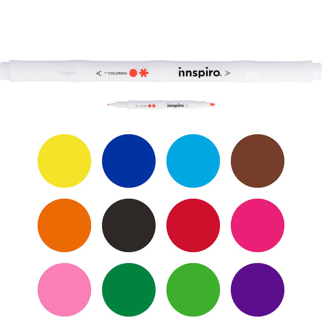 Pennarelli a doppia punta per colorare - Innspiro - 1 pz. per 1,75 €