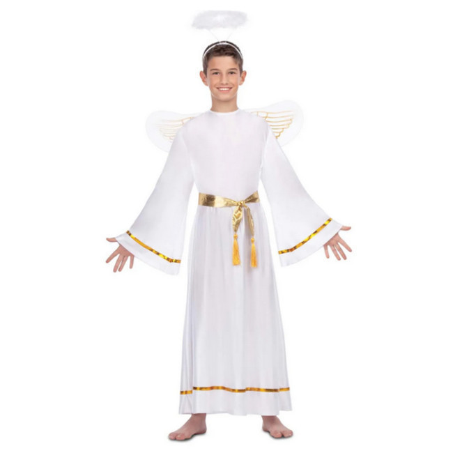 Costume da angelo bianco e oro con cintura e ali da bambini per 19,50 €