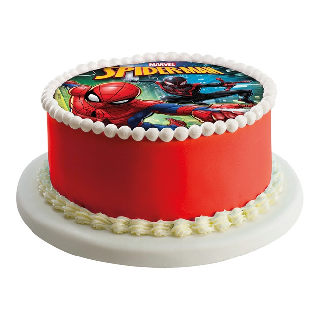 Cialda di zucchero Spiderman da 20 cm - Dekora per 4,95 €