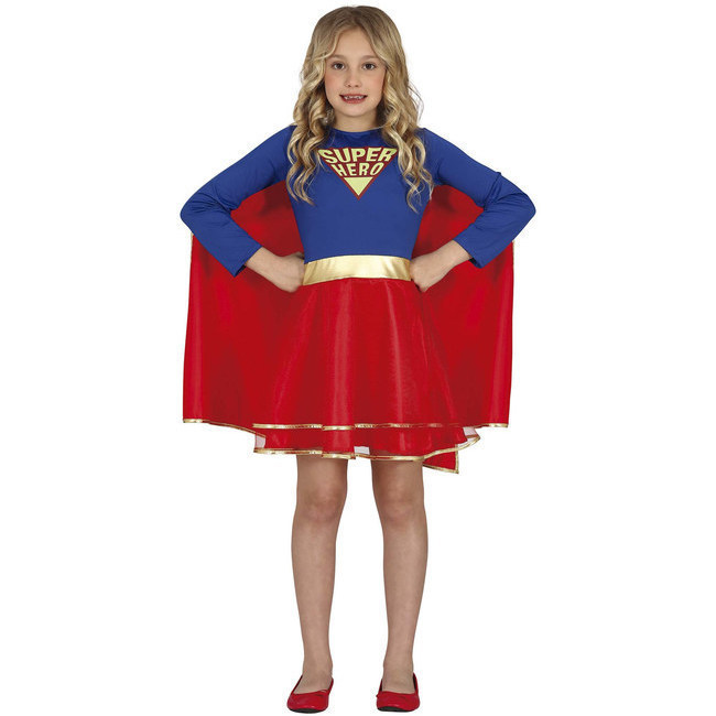 Costume da supereroe con mantello per bambina per 21,25 €