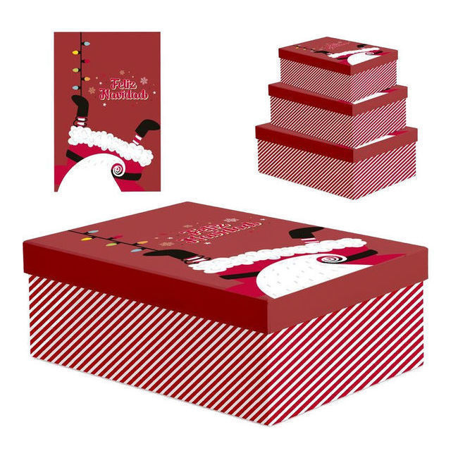 Scatole regalo Babbo Natale rosse - 3 unità per 27,00 €