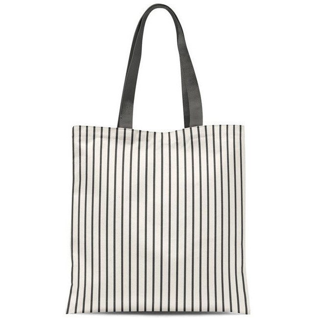 Borsa di stoffa a righe bianche 48 cm - DCasa per 4,00 €