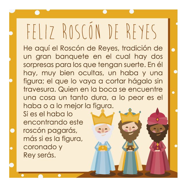 Vista principal del biglietto per Roscon de Reyes - Dekora - 100 unità en stock