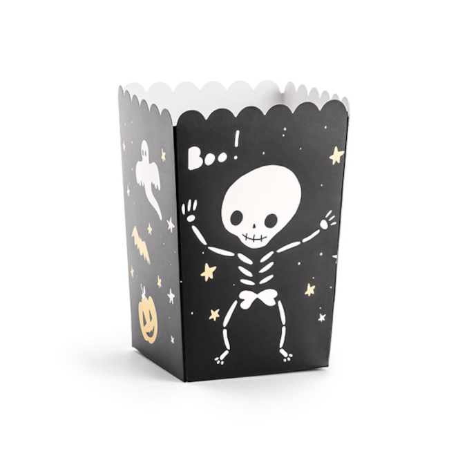 Scatole pop corn Halloween da 9 x 9 x 13 cm - 6 unità per 4,75 €