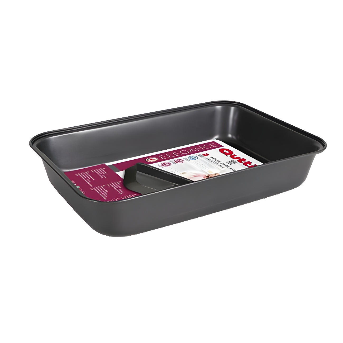 Teglia Forno Acciaio Inox 45x35x4.8cm - Rettangolare, Antiaderente, Multiuso