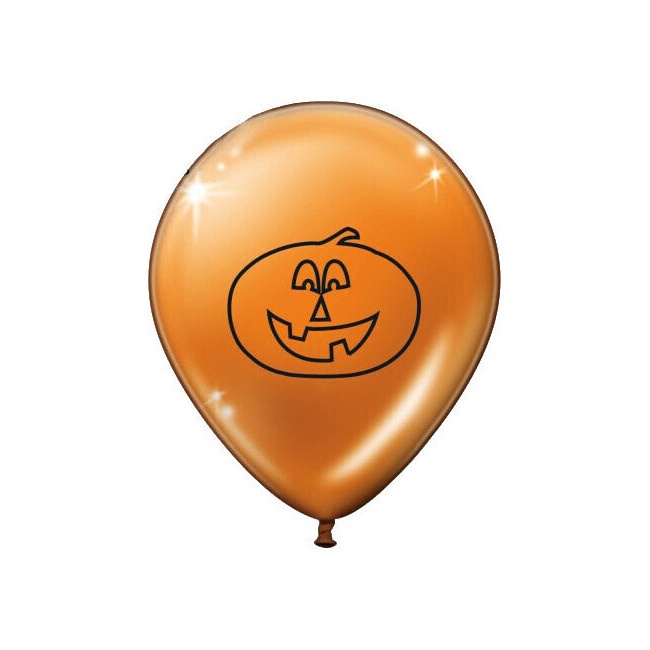 Palloncini in lattice neri e arancioni per Halloween - 8 unità per 1,50 €