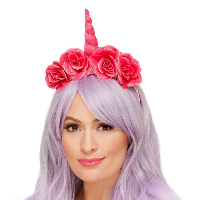 Cerchietto unicorno rosa con fiori per 4,95 €