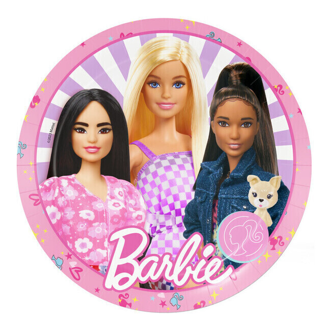 Piatti Barbie 23 cm - 8 pezzi. per 3,50 €