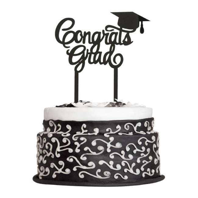 Topper torta festa laurea 13,2 x 11,3 cm - 1 unità per 1,75 €