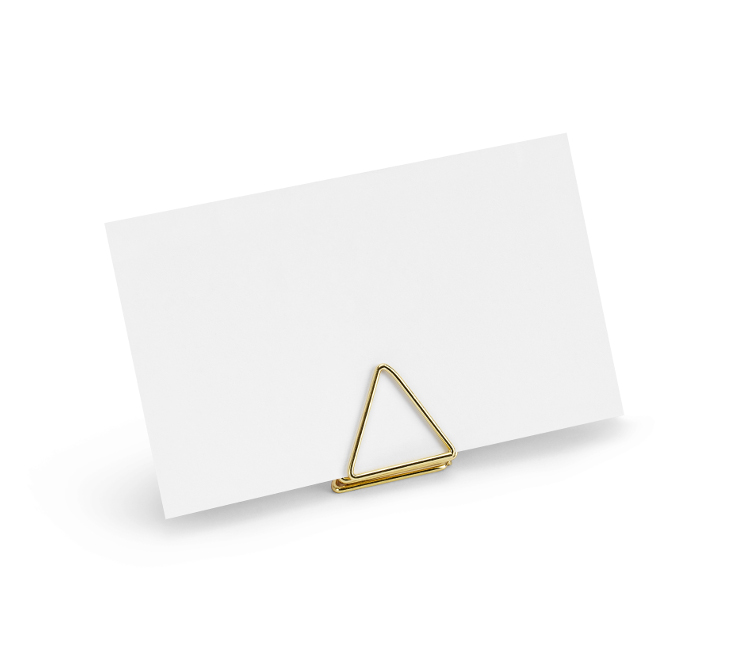 Supporto per segnaposto da tavolo a forma di triangolo Oro 2,3 cm 
