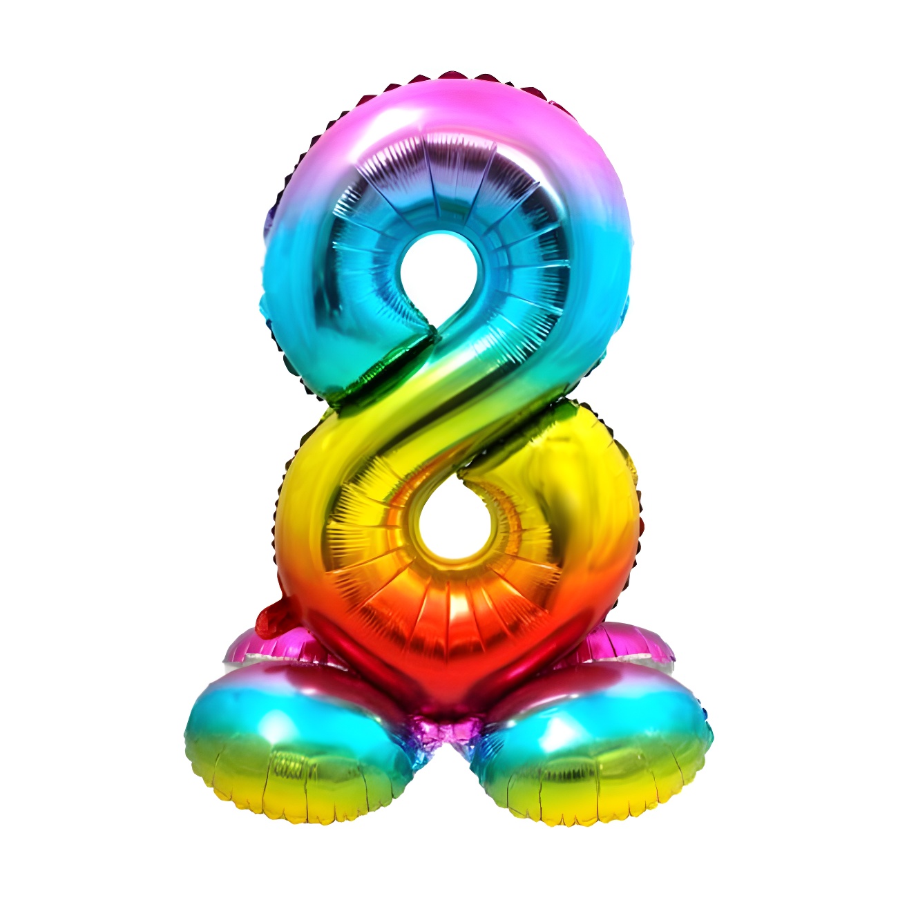 Folat Topper per torta con palloncini in foil numero arcobaleno 5 - 13