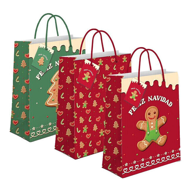 Sacchetto regalo dolce per Natale 32 x 26 x 10 cm - 1 pz. per 1,50 €