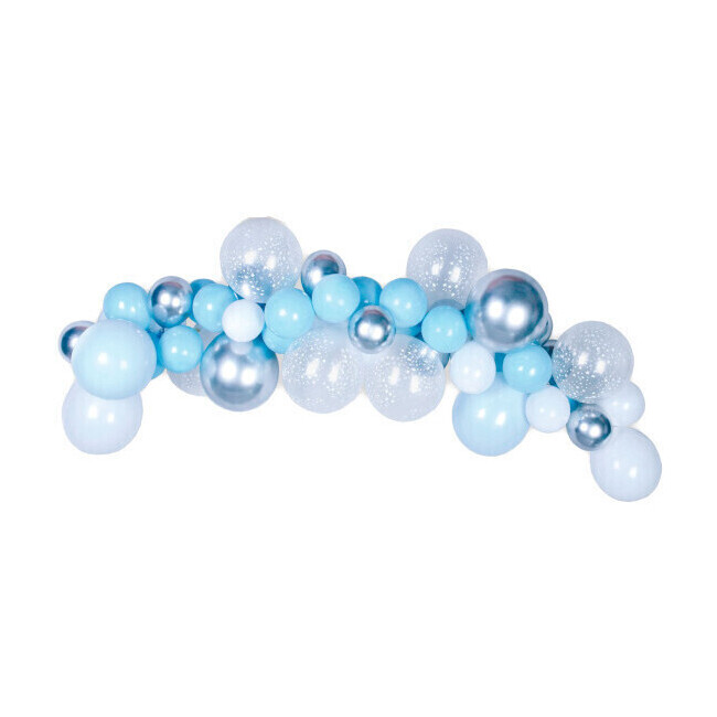 Ghirlanda di palloncini organici azzurri e argento - 30 pz. per 7,75 €
